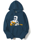 Adro Men'S Cotton Neck Hooded Sweatshirt (H21-M-Mmg-Sb_Teal_2Xl)