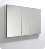 Fresca Bath 50 W X 36 H Modern Bathroom Medicine Cabinet With Mirrors, Recessed Or Wall-Mount Installation, 8 Adjustable Gla