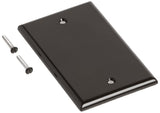 Leviton 85014 1Gang No Device Blank Wallplate, Standard Size, Thermoset, Box Mount, Brown