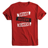 Adro Mens Dream Believe Achieve Printed T-Shirt (R22-M-Dba-Rd_Red_M)