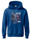 ADRO Basketball Design Hoodie for Men 320 GSM Soft Cotton Hoodies Long Lasting Printed Hoodie | Mens Hoodies | Sweatshirt for Men|H24-BCL-RB-L Royal Blue,Royal Blue