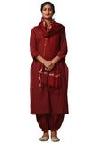 Gosriki Women'S Rayon Blend Straight Solid Kurta With Pant & Dupatta (Parekh Maroon-Gs_Xxl_Maroon_Xx-Large),Maroon,2,B0DP2CHLQ9