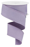 Solid Diagonal Weave Wired Edge Ribbon, 10 Yards (1.5 Inch, Lavender)