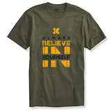 Adro Believe In Yourself Printed T-Shirts For Men & Women (Rnr-S35-Bel-Ol_Olive_L)