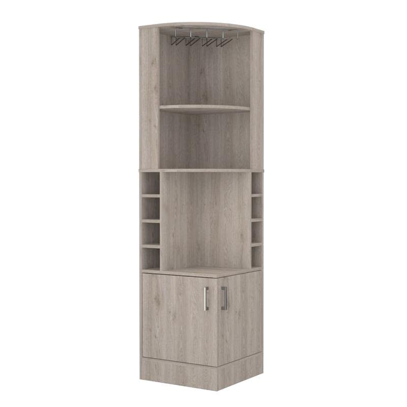Syrah Corner Bar Cabinet -Living Room -Light Gray