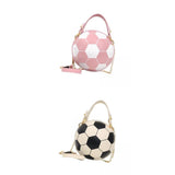 Ujeavette Football Shaped Cross Body Bag Purse Wallet Pu Shoulder Bag For Work