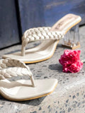 Shoetopia Girls Ruhi Cream Heeled Sandal - 8 Uk (Girls-Ruhi-Cream),Cream,8,B0CQK79WS6