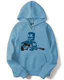 Adro Men'S Cotton Neck Hooded Sweatshirt (H21-M-Mmg-Sk_Skyblue_M)