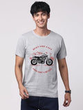 Adro Men'S Royal Bike Design Printed 100% Cotton T-Shirt - Regular Fit, Printed T-Shirts For Men (Rn24-Ryl-Gr_Grey_Xl)