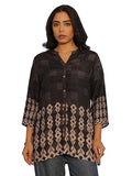 Libas Women'S Silk Blend Regular Tunic Shirt (98199 Black