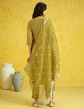 Kaari Roman Silk Womens Kurta Set (Kaaaw24Wskd-78860_Elaichi Green,Elaichi Green,Elaichi Green,2Xl