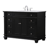Elegant Decor Wesley 48 Solid Wood Steel Single Bathroom Vanity Set In Black