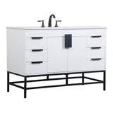 Elegant Decor Indoor Modern Under Sink Bathroom Fixtures Storage Organizer Cabinet 30 Inch Single Bathroom Vanity - Green With B