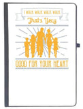 Udnag Ruled Notebook Diary Walking | I Walk Walk Thats Very Good For Your Heart, [A5 80Pages 80Gsm]