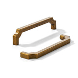khtumeware 10-Pack 5 Inch Square Antique Brass Cabinet Pulls, Solid Zinc Alloy Heavy-Duty Handles for Kitchen/Bathroom Cabinets,