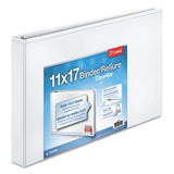 11 x 17 ClearVue SlantD Ring Binder, 1 Cap, White