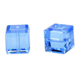 24pcs Adabele Austrian 8mm Faceted Cube Crystal Loose Beads Light Sapphire Blue Compatible with Swarovski Crystals Preciosa 5601