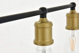 Elegant Lighting Living District Indoor Modern Home Decorative Bright Ceiling Serif 5 Light Brass And Black Wall Sconce