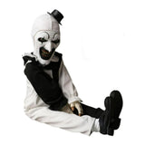 Mezco Terrifier Art The Clown Roto Plush 18-Inch Soft Doll in Clown Costume with Pom-Pom and Ruffle Detailing