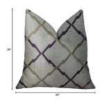 Plutus Brands Plutus Lyford Handmade Throw Pillow, 20 X 26 Standard, White/Purple/Taupe