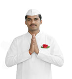 Atabz Traditional White Nehru Cap For Kids | Pure Cotton Gandhi Topi | Fancy Dress Hat For School Functions, Theme Parties, Inde
