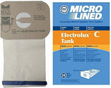 DVC MicroLined Paper Replacement Bags for Elextrolux Style C Canister Models 24 Bags