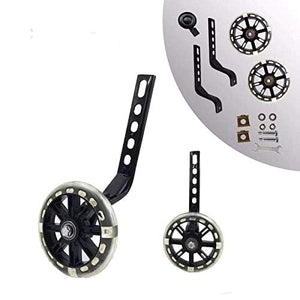 HUWAY training wheels flash mute wheel bicycle stabiliser mounted Kit compatible for bikes of 12 14 16 18 20 Inch