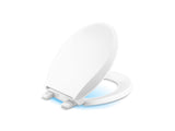 KOHLER 75758RL0 Cachet Nightlight ReadyLatch RoundFront Toilet Seat, Toilet Seat with Nightlight, GripTight Bumpers, QuietC