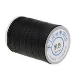ATORSE 2x1 Roll 150D Waxed Polyester Braided Thread for DIY Leathercrafts Black