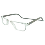 Clic Magnetic Reading Glasses for Men or Women, Soft Foldable Band, Computer Readers, Nashi (S-XL, Clear, 1.00 Magnification)