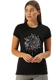 Enamor E147 Essentials Cotton Crew Tee,Jet Black W/Floman
