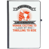 Udnag Ruled Notebook Diary Surfing | A Big Wave Is Like A Beautiful Woman, Exciting To Look At And Thrilling To Ride, [A5 80Pa