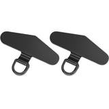 TENOC Metal Phone Tether, Universal Cellphone Lanyard Pad for Full Phone Case, 2 x Black