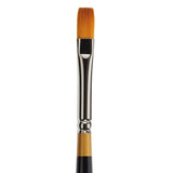 KINGART Premium Original Gold 9300-8 Flat Shader Series Artist Brush, Golden Taklon Synthetic Hair, Short Handle, for Acrylic, W