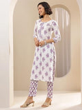 Libas Women'S Cotton Kurta Sets (99567_Off White_Xxl)