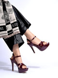 Shoetopia Stylish Cherry High Heeled Sandals For Women & Girls /Eu39,Red,6,B0DWFRR5VT