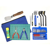 Amx3D Economy 3D Printer Tool Kit - All The 3D Printing Tools & Accessories Needed To Remove, Clean & Finish 3D Prints For Adhes