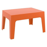 Compamia Box Resin Patio Coffee Table in Orange, Commercial Grade
