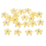 ATORSE 2x20 Flowers Flatback Button Rhinestone Embellishments for Wedding Yellow