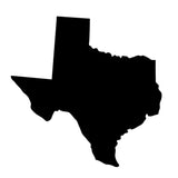 Texas State Silhouette 6 Vinyl Sticker Car Decal (6 Black)