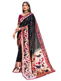GRECIILOOKS Saree For Women | Golden Saree For Women | Cotton Silk Saree For Women (GL-S2341-BLACK)