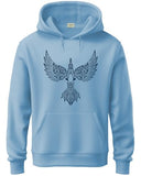 Adro Men'S Cotton Neck Hooded Sweatshirt (H24-Bird-Sk-L_Sky Blue)