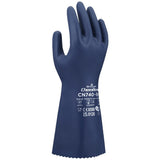SHOWA CN740 Biodegradable Unlined Food Safe Chemical Resistant Safety Glove, 13 Length, 15 mil Thick, Medium (Pack of 12 Pair)