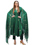 Gosriki Women'S Rayon Blend Anarkali Printed Kurta With Pant & Dupatta (Berlin Green-Vks02-Gs_L_Green_Large),Green,,B0DJ3C67SJ