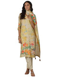 Libas Women'S Silk Blend Kurta Set (49255_Beige