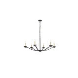 Living District Trey 6-Light Mid-Century Metal Pendant In Black Finish