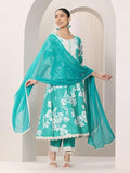 Libas Women'S Silk Blend Kurta Sets (400203Oh Blue L