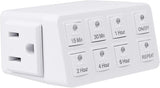 BN-LINK Indoor Countdown Timer with Repeat Function, Heavy Duty Accurate Compact Size for Charger Vacation Security, 3-Prong Gro