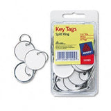 Avery Metal Rim Key Tags TAG,KEY,MTL RIM,50/PK,WHT (Pack of12)