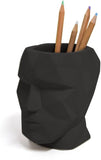 Geometric FaceShaped Pen Holder, Black, Modern Design, Buy 1 Get 1 Free